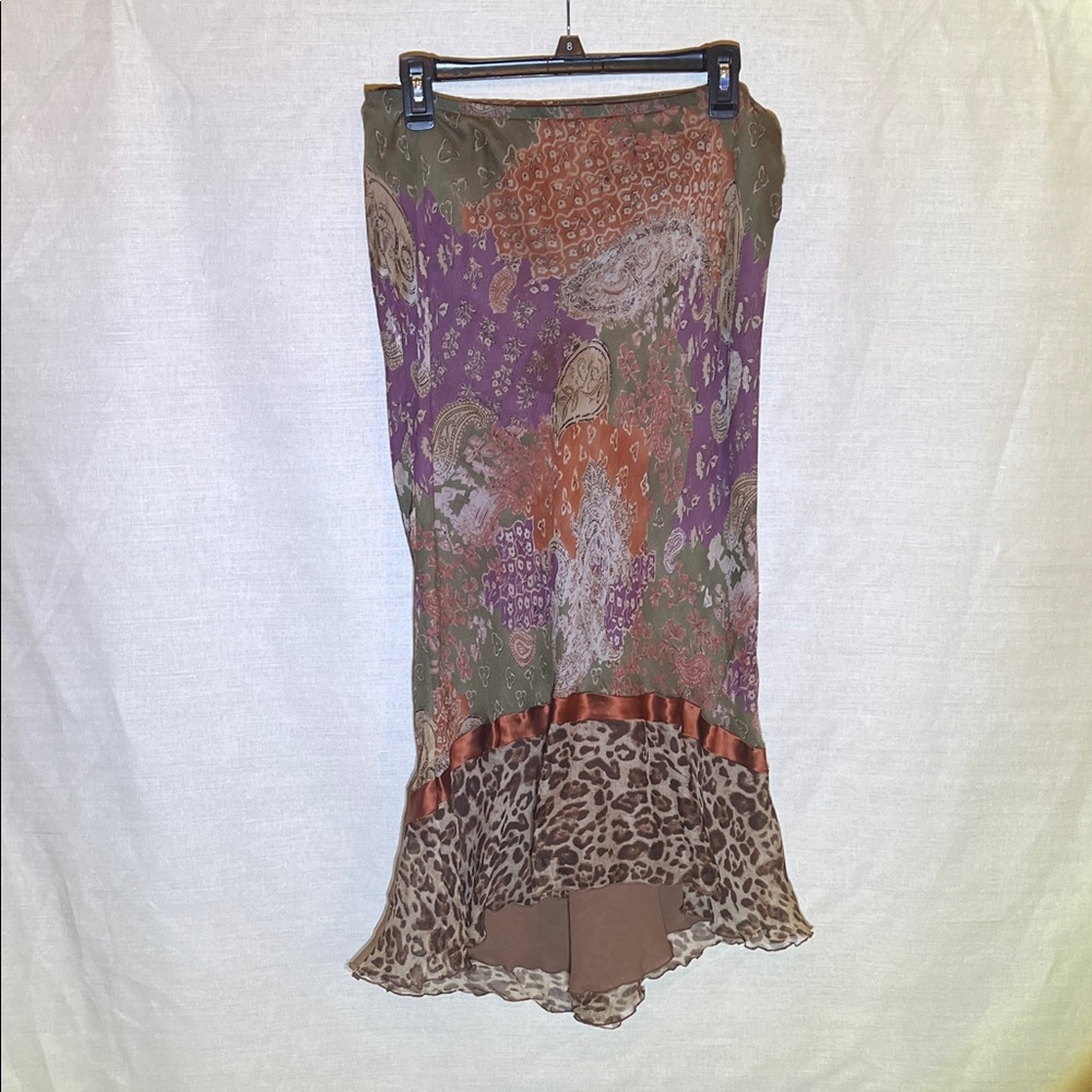 Sunny Leigh Purple and Orange Maxi Skirt